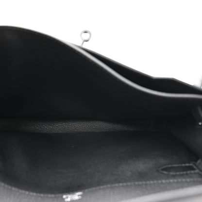 Hermes Togo Kelly Depeches 25 Pouch So Black 5 of 7