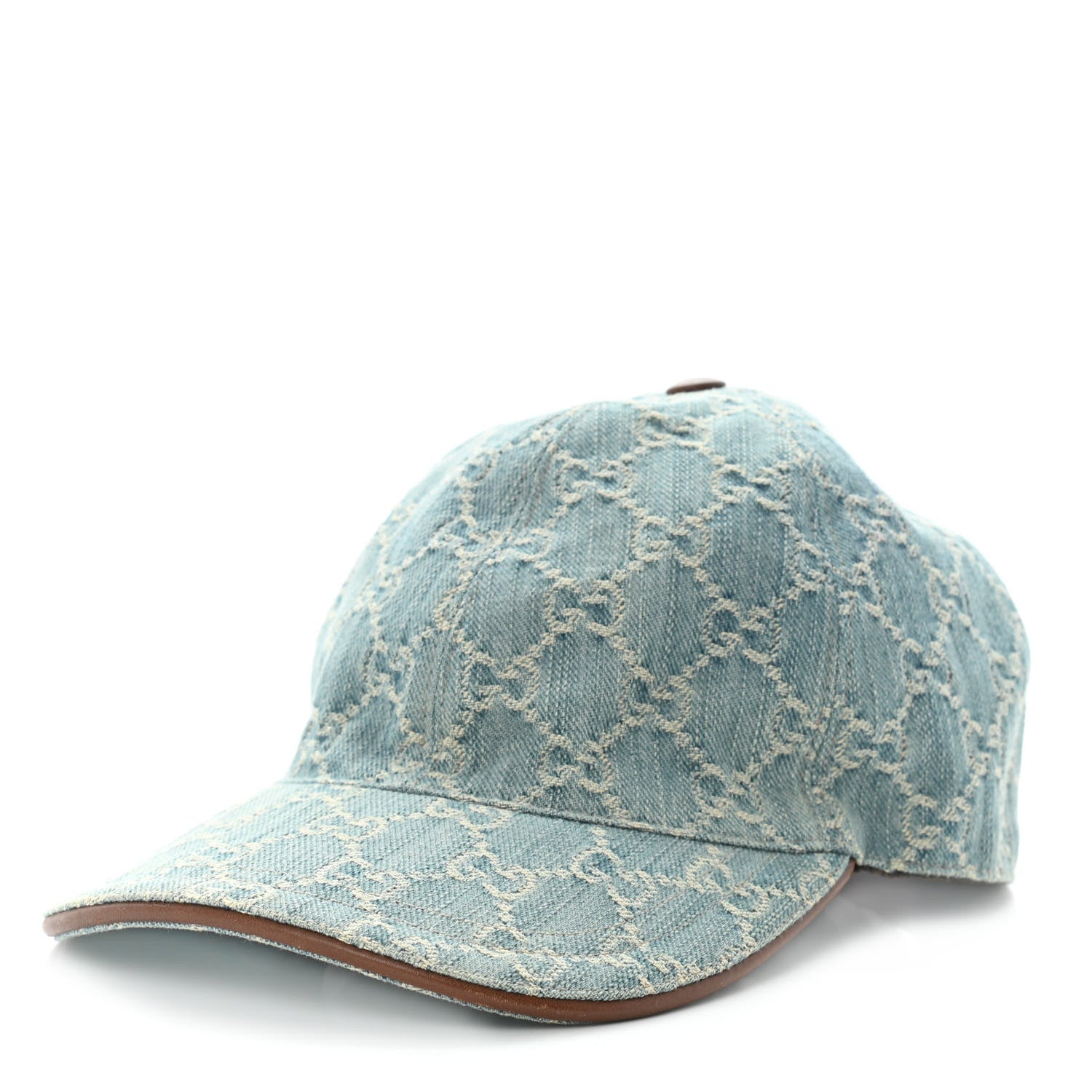Gucci Denim GG Monogram Baseball Hat S Blue 1 of 7