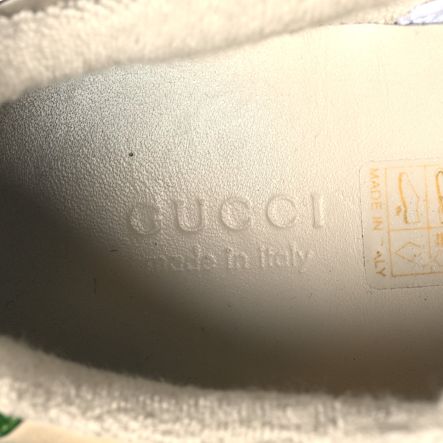Gucci Nubuck Calfskin Web Removable Crystals Womens Screener Sneakers 36 Dusty Milk New Mystic White 9 of 9
