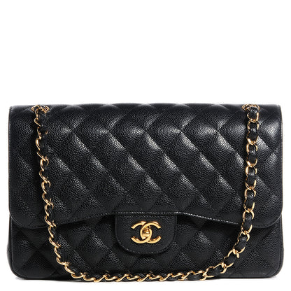 Chanel Caviar Quilted Jumbo Double Flap Black 1 of 8