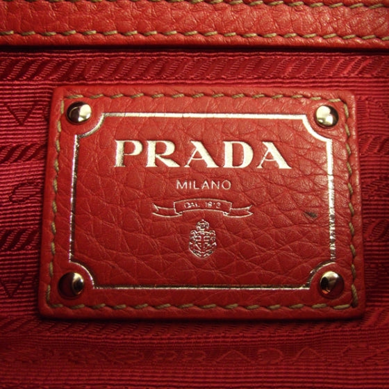 Prada Cervo Lux Hobo Fuchsia Red 9 of 12