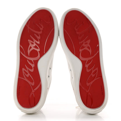 Christian Louboutin Calfskin Patent Vieirissima Flat Sneakers 41 White Red 6 of 11