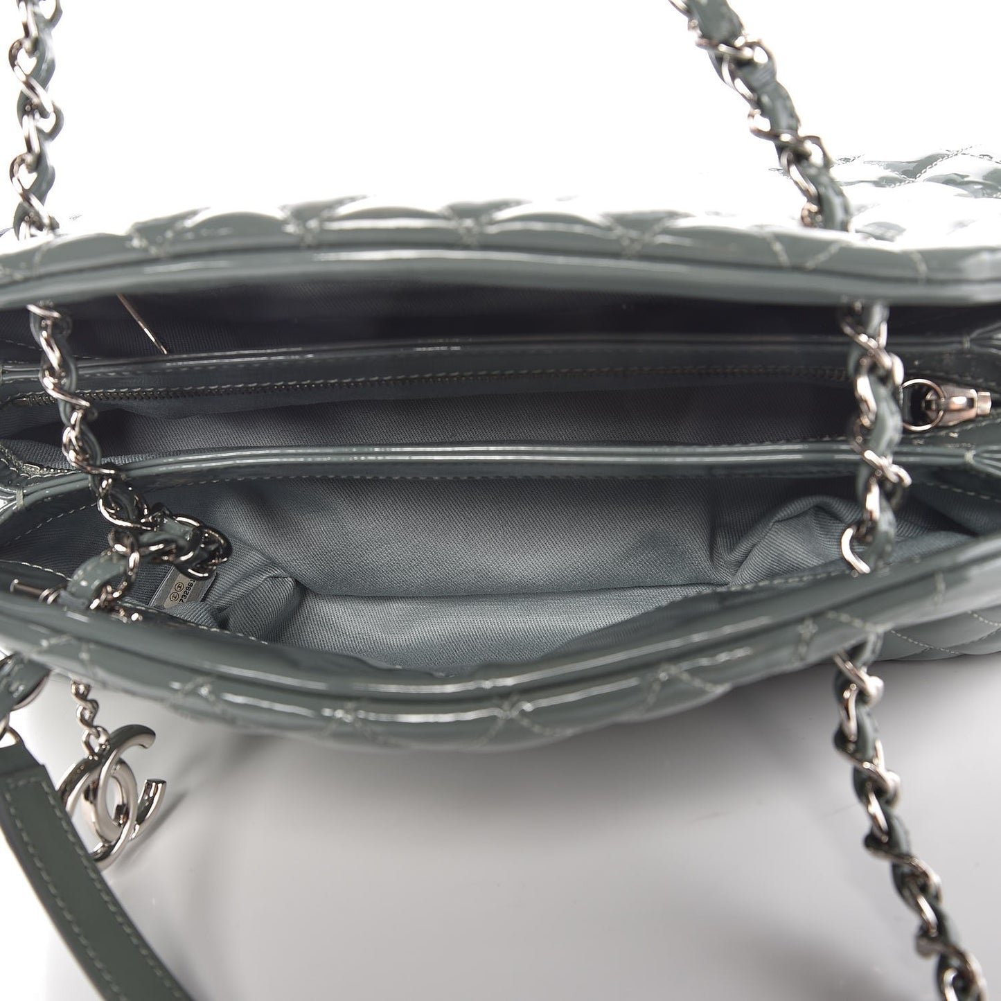 Patent Quilted Medium Just Mademoiselle Grey