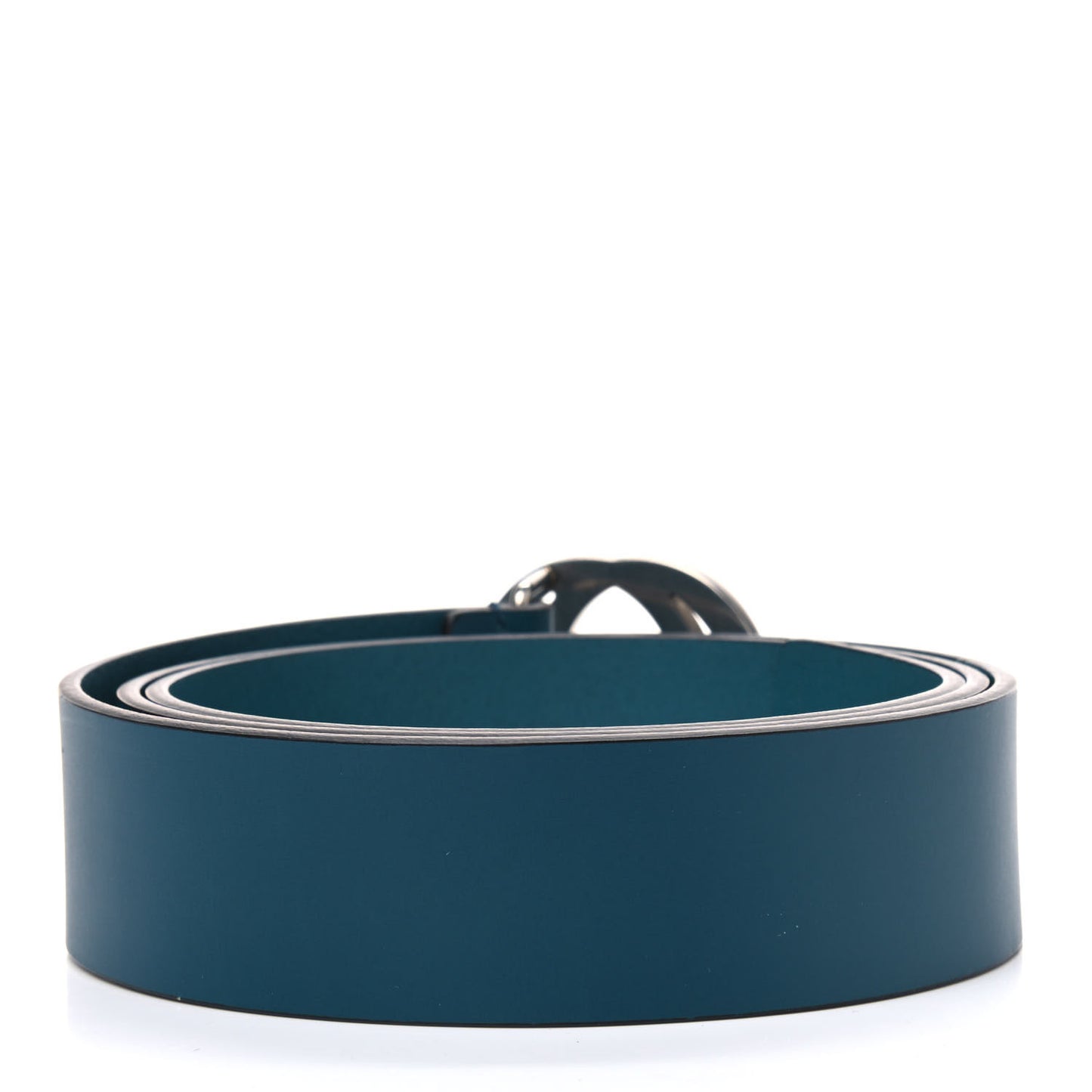 Calfskin Interlocking G Belt 100 40 Teal