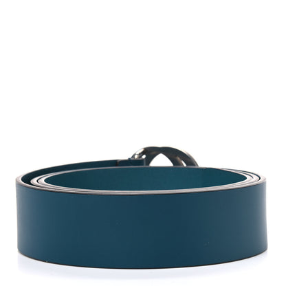 Gucci Calfskin Interlocking G Belt 100 40 Teal 2 of 5