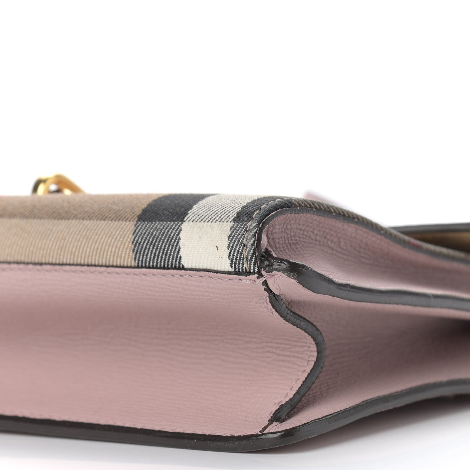 Burberry Derby Calfskin House Check Small Macken Crossbody Bag Pale Orchid 10 of 14