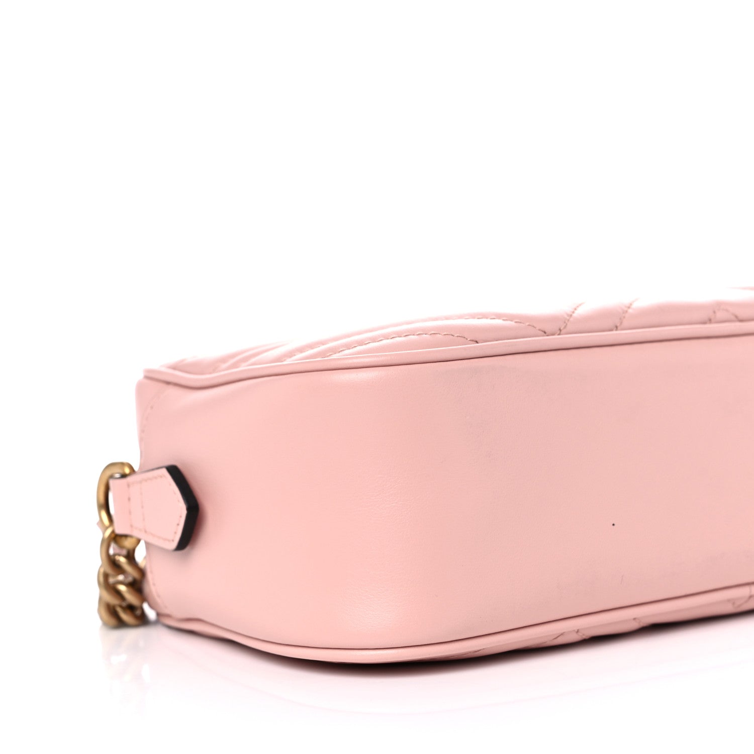 Gucci Calfskin Matelasse Small GG Marmont Chain Shoulder Bag Perfect Pink 8 of 11