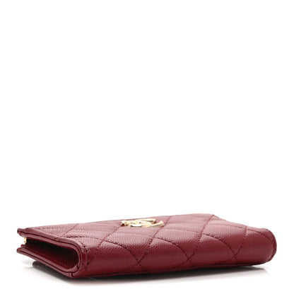 Chanel Caviar Quilted CC Zip Around Card Holder Red Red 4 of 9