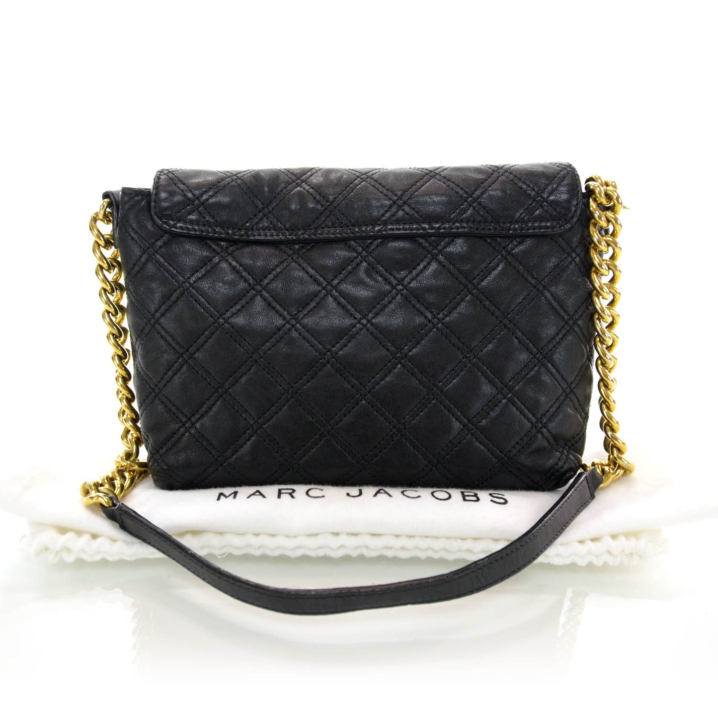 Leather Quilted The Large Single Black