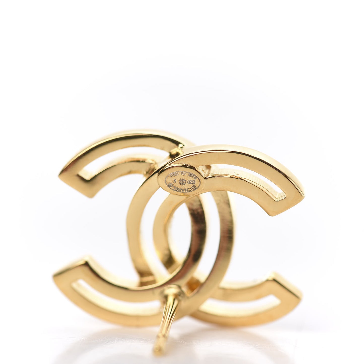 Metal Obazine CC Earrings Gold