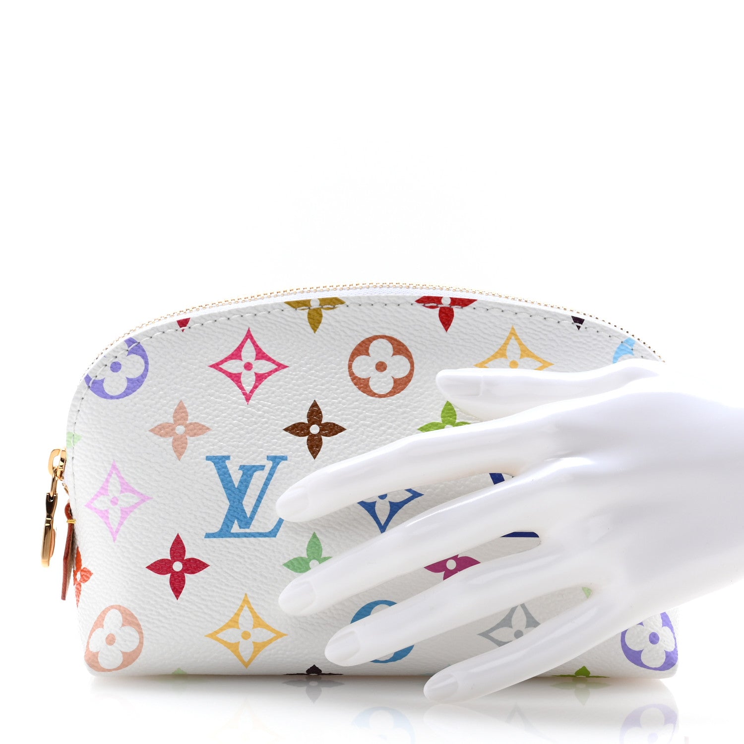Louis Vuitton LV x TM Monogram Multicolor Cosmetic Pouch PM White 2 of 7