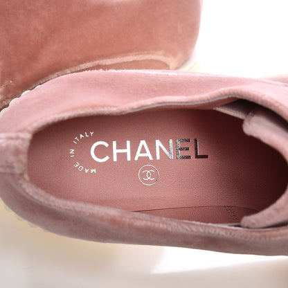 Chanel Velvet Mocassin Loafers 38 Rose 6 of 9