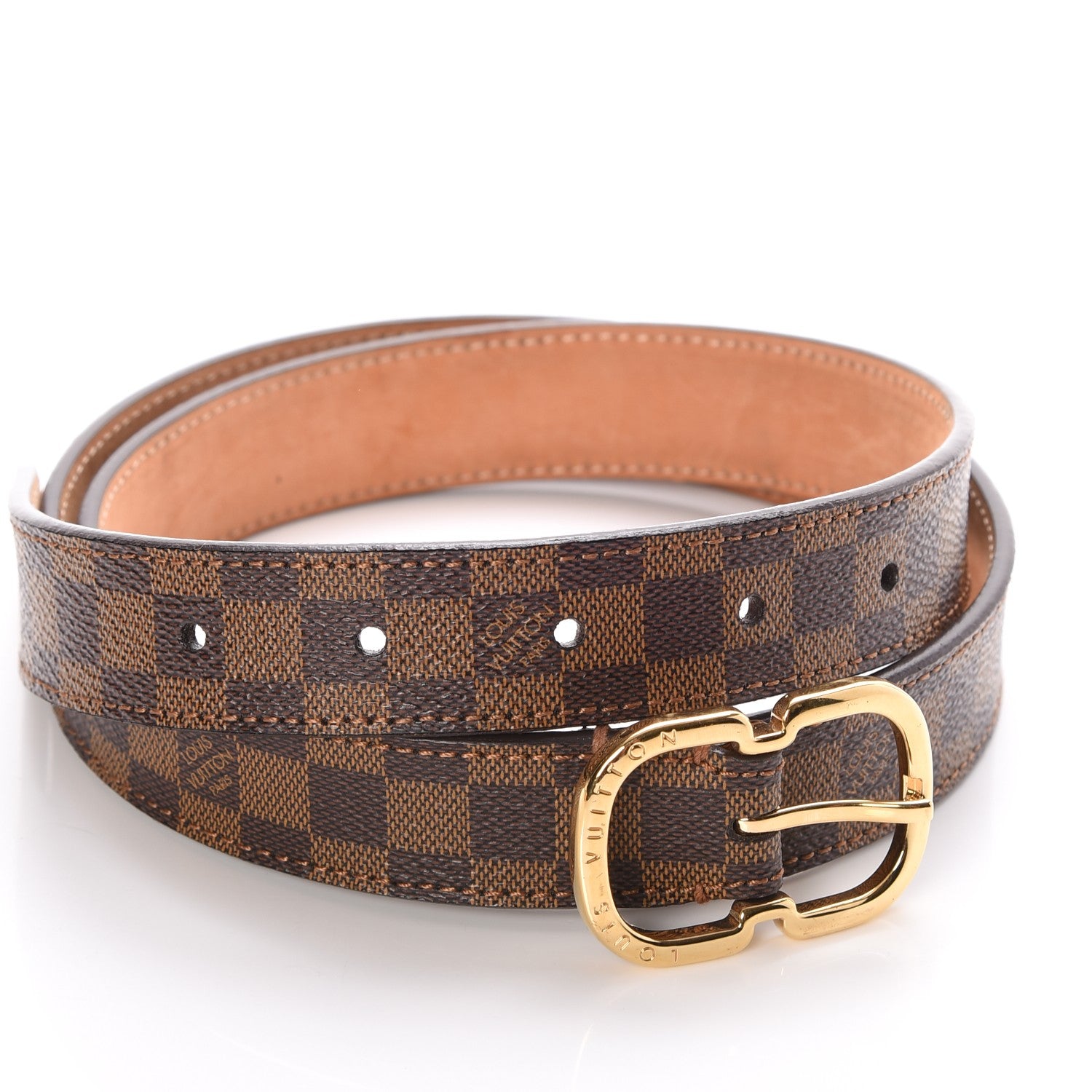 Louis Vuitton Damier Ebene Mini 25mm Belt 85 34 5 of 7