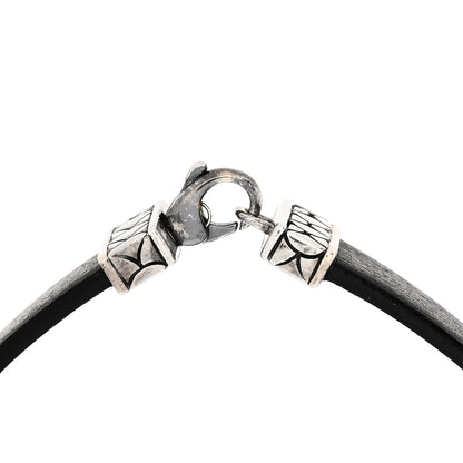 John Hardy Sterling Silver Leather Naga Dragon Bracelet Black 6 of 6