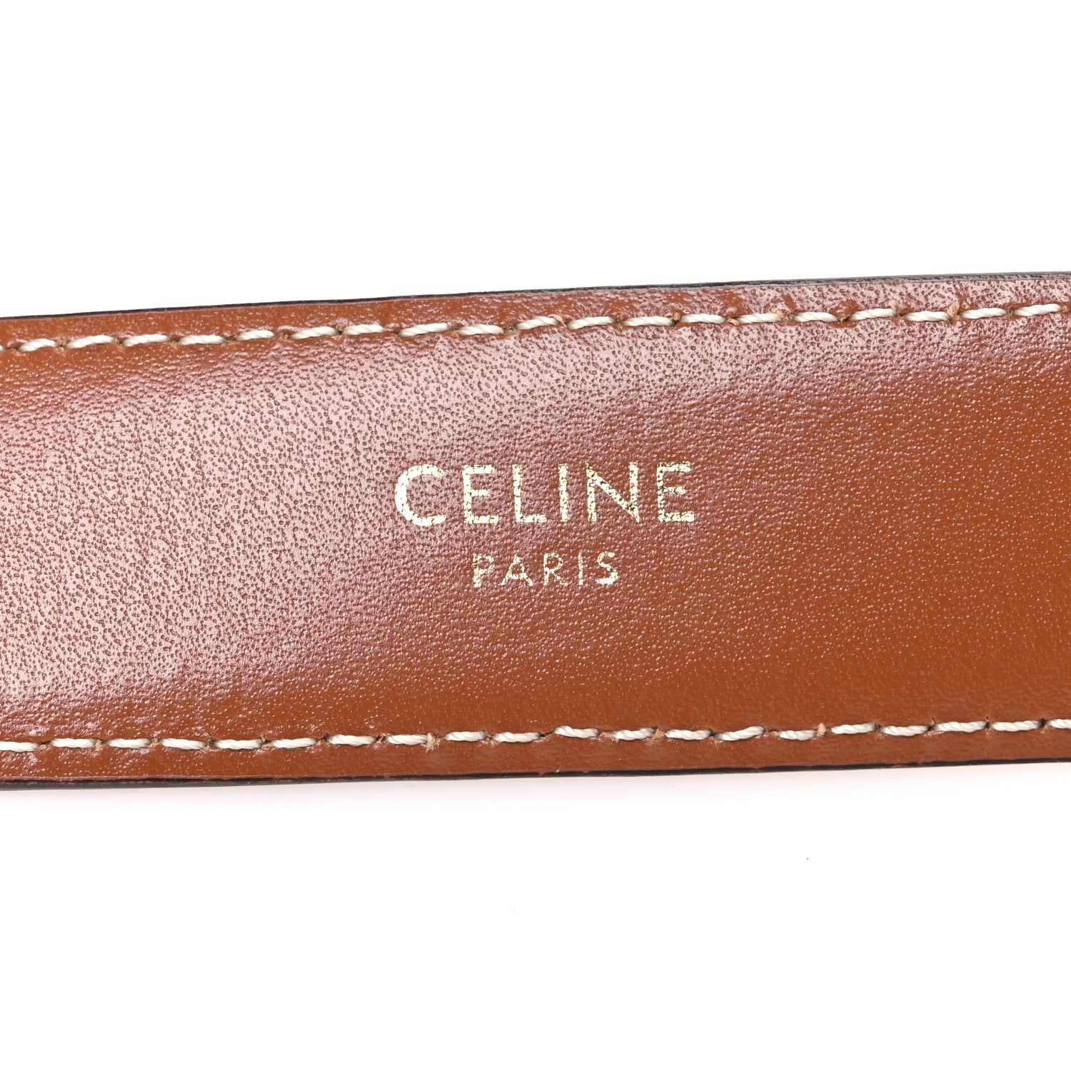 Celine Box Calfskin Small 18mm Triomphe Belt 80 32 Tan 5 of 6