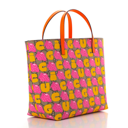 Gucci GG Supreme Monogram Childrens Strawberry Print Tote Multicolor 3 of 10