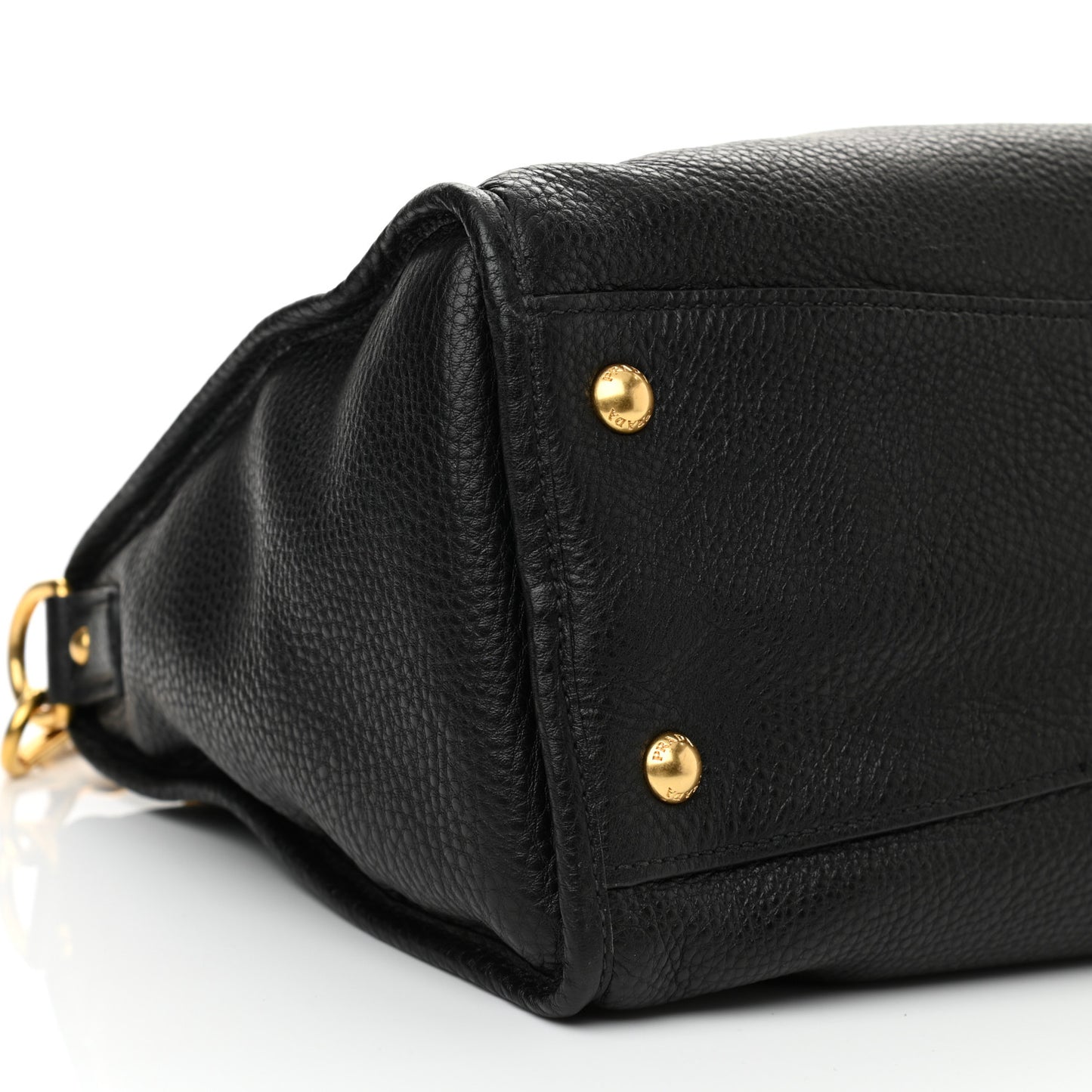 Vitello Daino Shopping Satchel Black