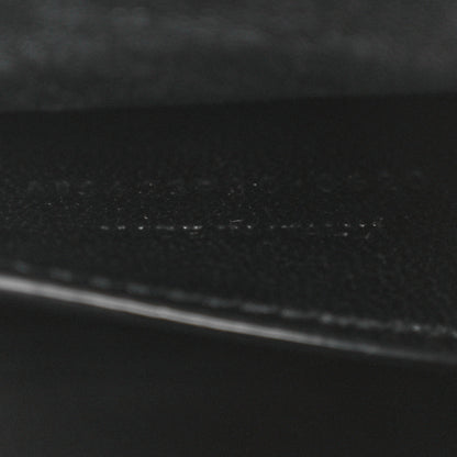 Saint Laurent Calfskin Crocodile Embossed Mini Classic Monogram Cassandra Top Handle Black 7 of 11