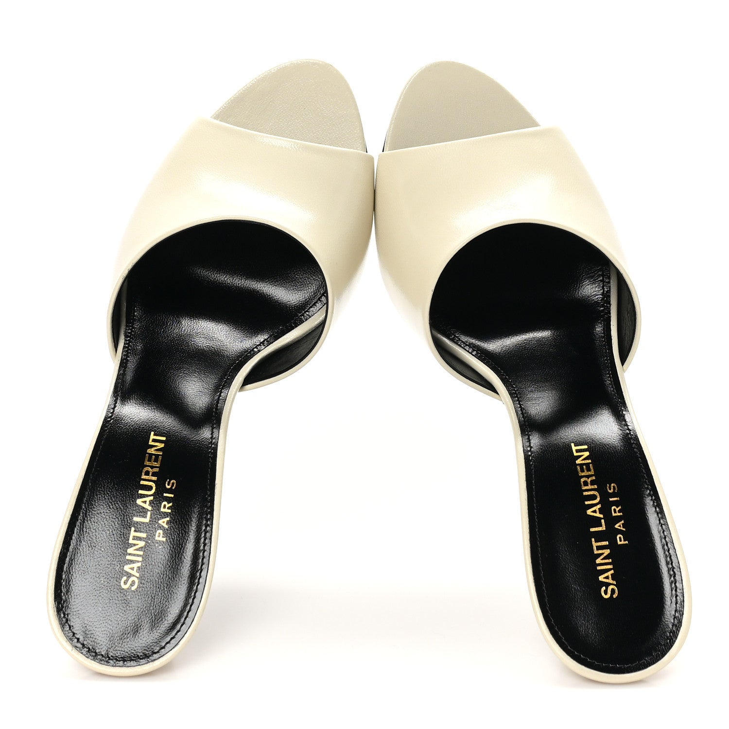 Saint Laurent Calfskin New Belfagor 95mm Mules 37 Pearl 2 of 10