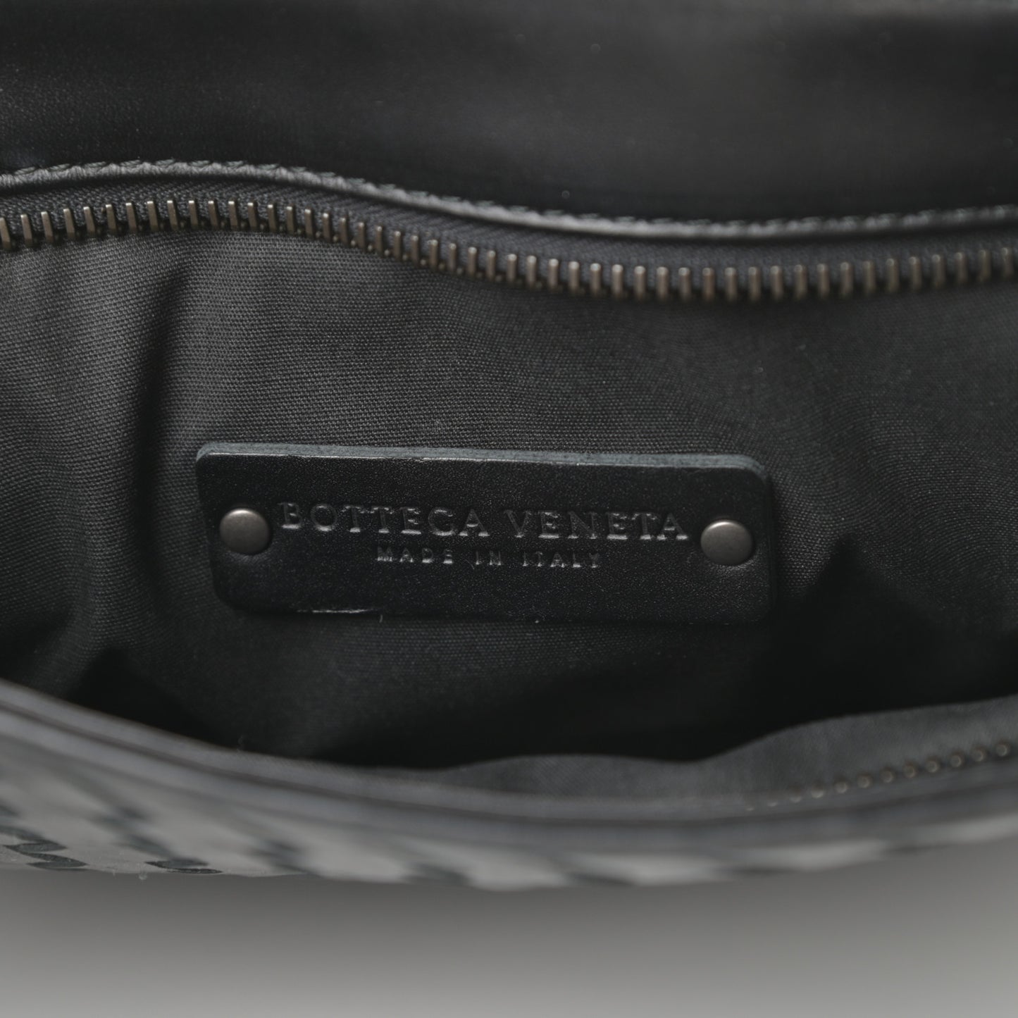 Nappa Intrecciato VN Crossbody Messenger Bag Black