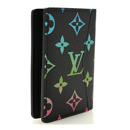 Louis Vuitton Monogram Iridescent Pocket Organizer NM Black 3 of 8