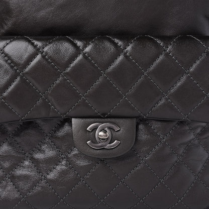 Chanel Metallic Lambskin Quilted Drawstring Backpack Black 13 of 13
