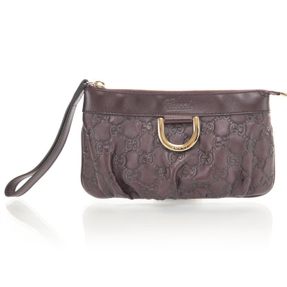 Gucci Guccissima D Gold Wristlet Bordeaux 1 of 8