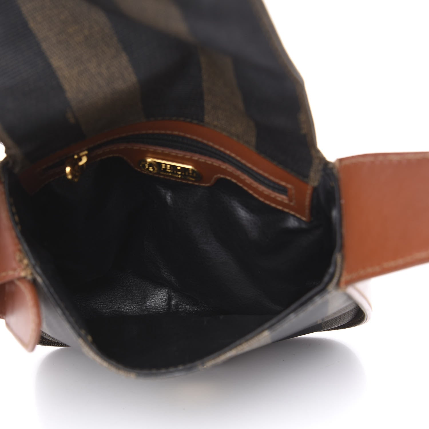 Fendi Pequin Spalmati Shoulder Bag Cuoio 4 of 11