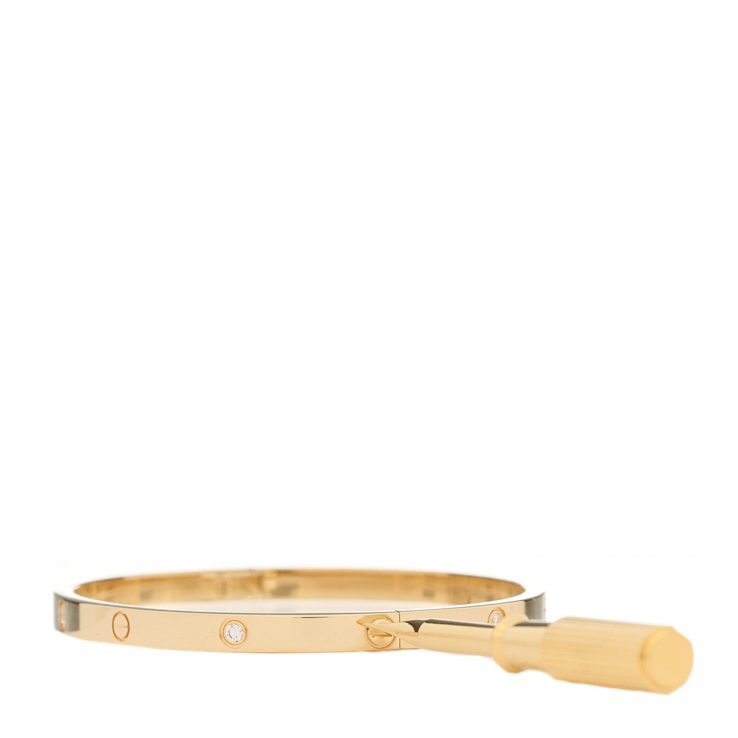 Cartier 18K Yellow Gold 6 Diamond Small LOVE Bracelet 16 6 of 6