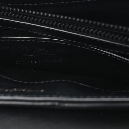 Saint Laurent Calfskin Y Quilted Monogram Monochrome Small Loulou Chain Satchel Black 7 of 12