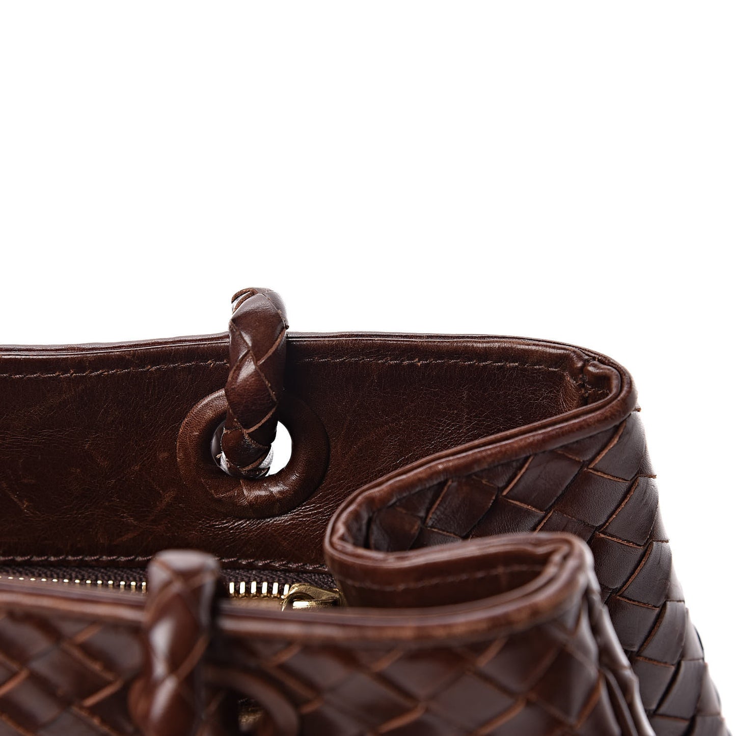 Nappa Intrecciato Woven Tote Ebano