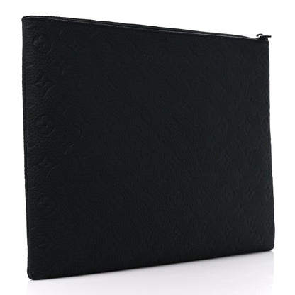 Louis Vuitton Taurillon Monogram Embroidered Cartoon LV Friends A4 Pochette Black 3 of 8