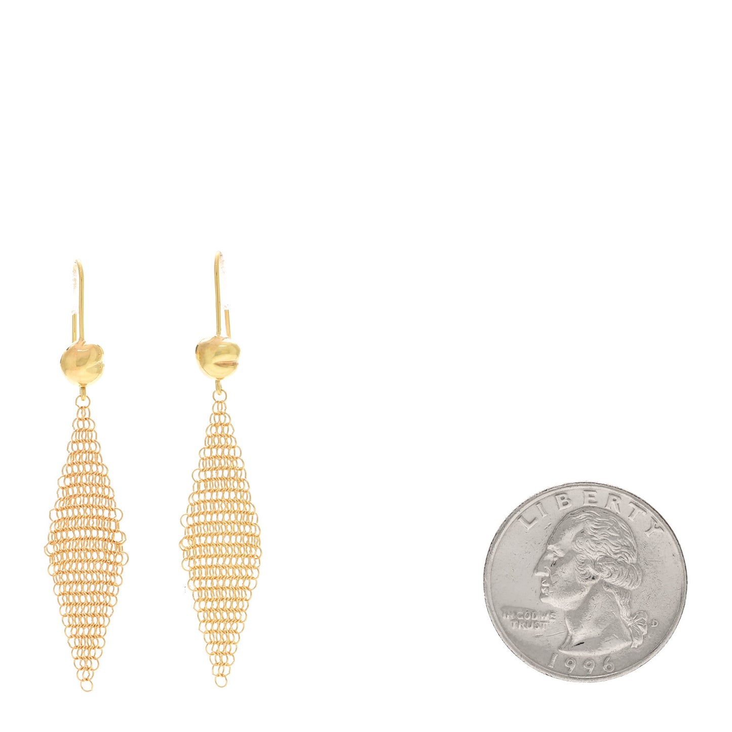 18K Yellow Gold Mini Elsa Peretti Mesh Earrings