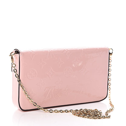 Louis Vuitton Vernis Felicie Chain Wallet Rose Ballerine 4 of 11