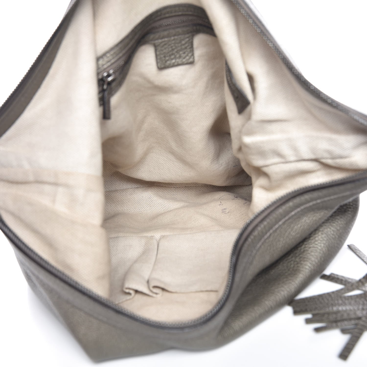 Gucci Metallic Pebbled Calfskin Medium Soho Chain Hobo Sasso 5 of 10