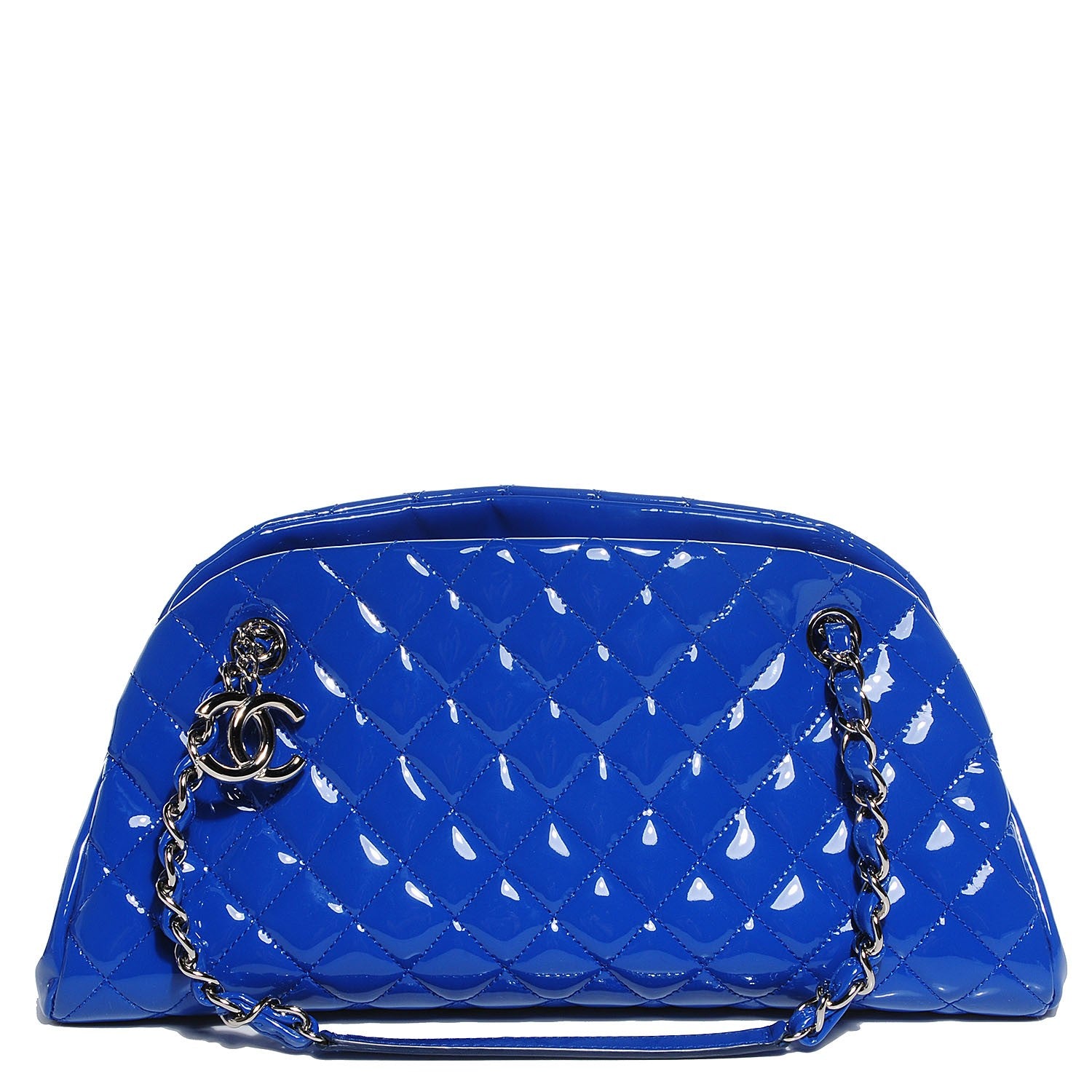 Chanel Patent Quilted Medium Just Mademoiselle Dark Blue 1 of 7