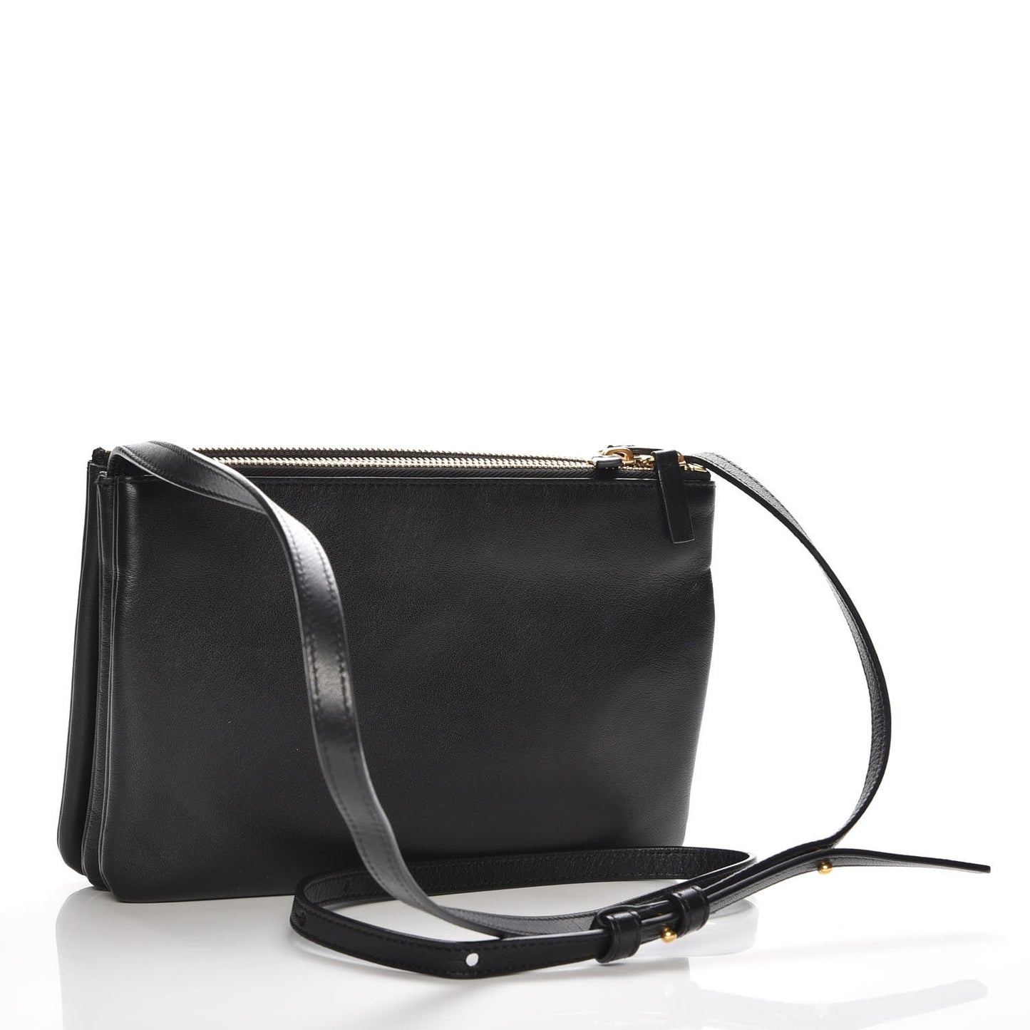 Lambskin Small Trio Crossbody Bag Black