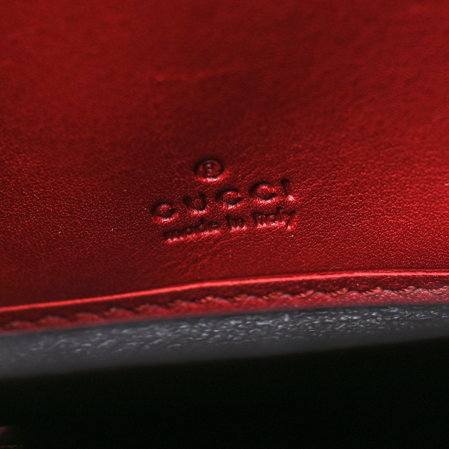 Guccissima GG Pierce Zip Around Wallet Red