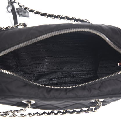 Prada Nylon Tessuto Impuntu Quilted Shoulder Bag Black 4 of 8