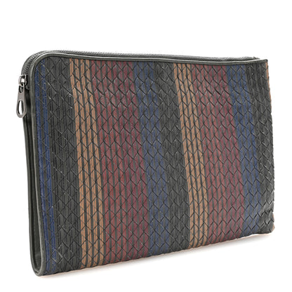 Bottega Veneta Nappa Intrecciato Stripe Document Case Shadow Multicolor 3 of 6