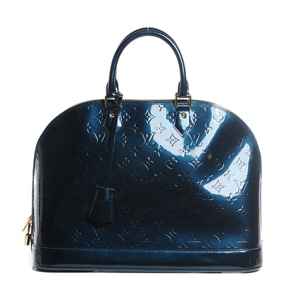 Louis Vuitton Vernis Alma GM Blue Nuit 1 of 7