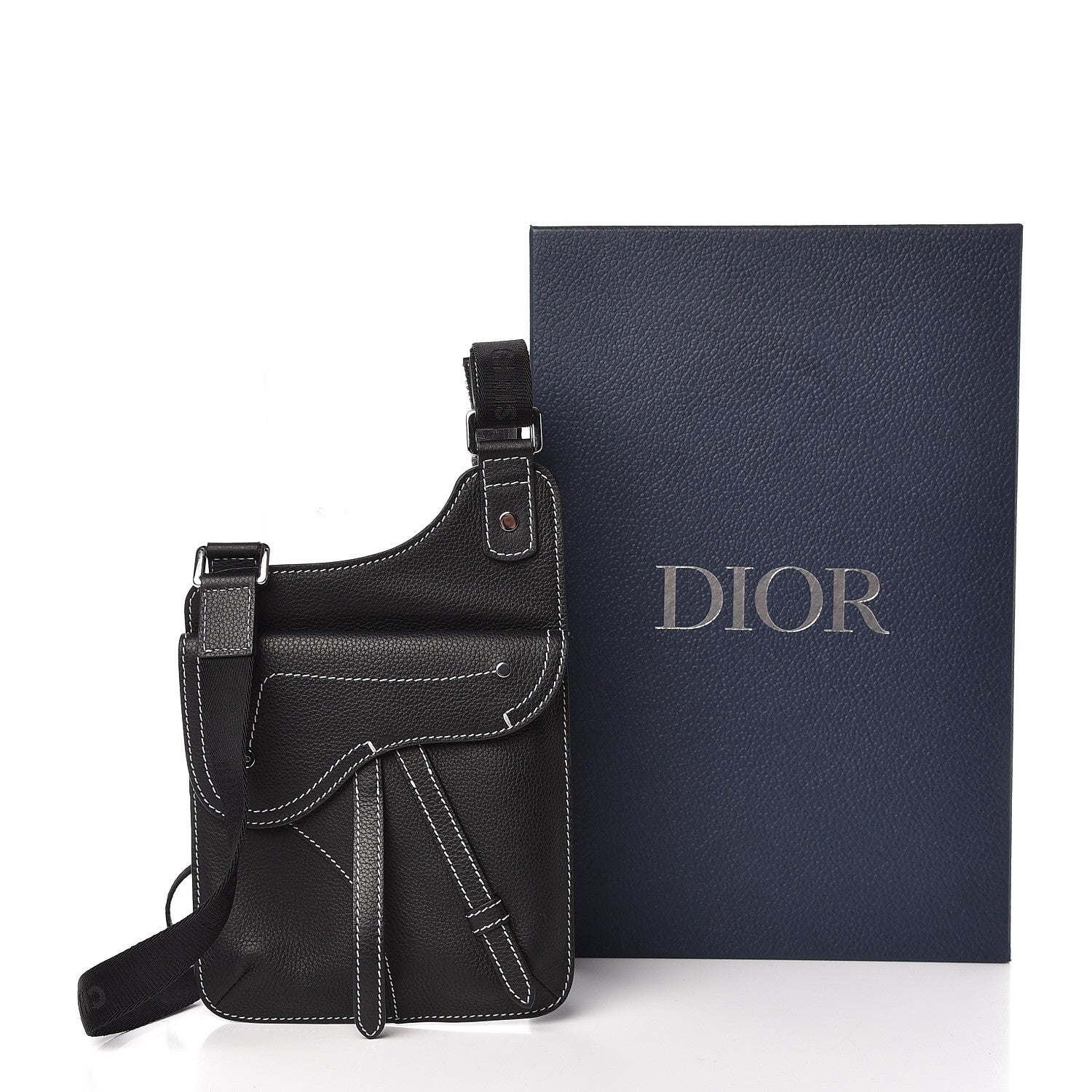 Christian Dior Calfskin Mens Messenger Bag Black 11 of 11