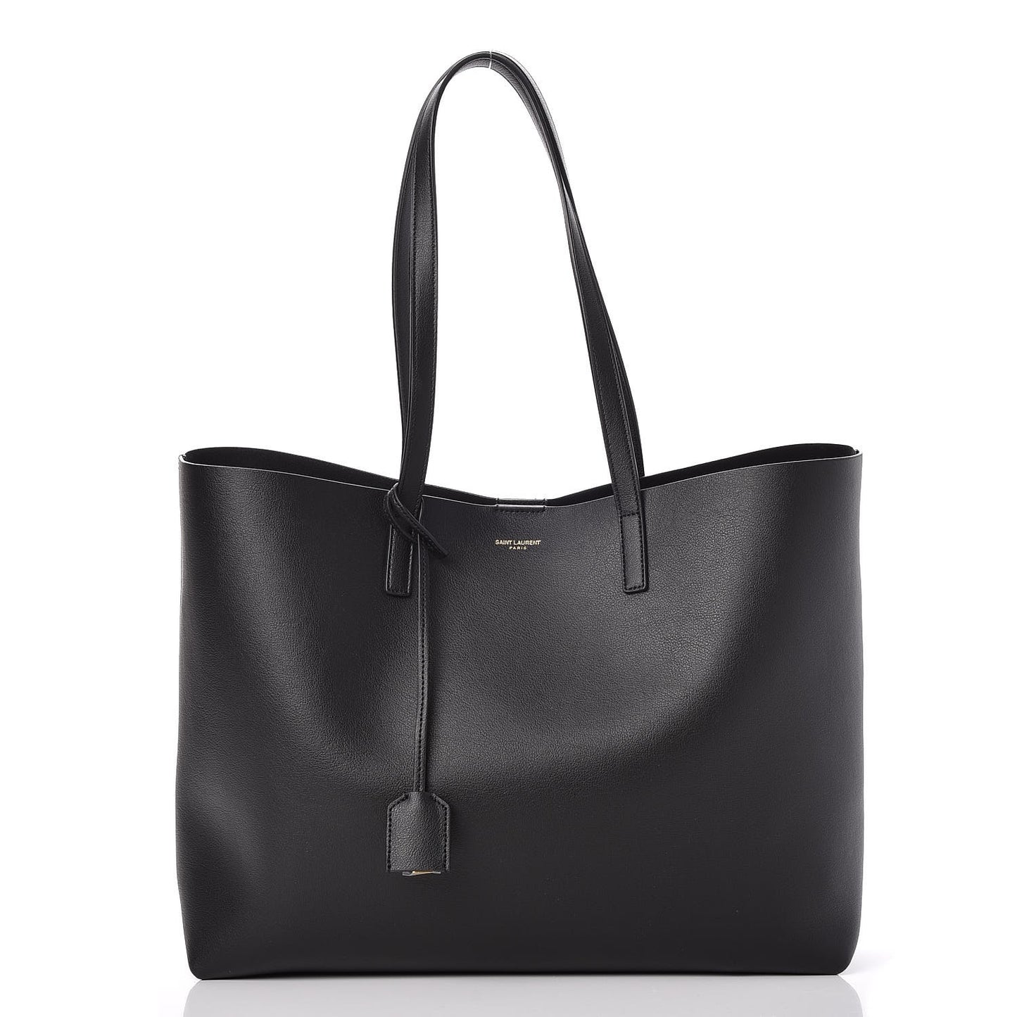 Calfskin Large Shopping Tote Black