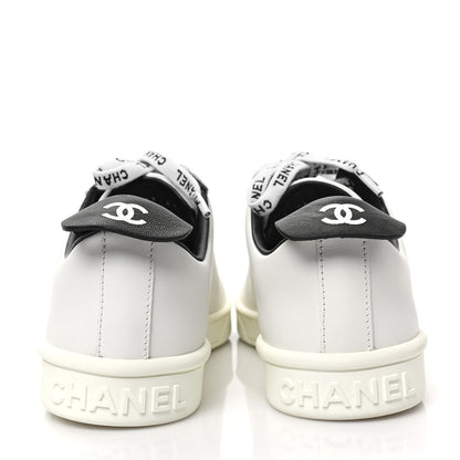 Chanel Calfskin CC Womens Sneakers 37 White 5 of 10