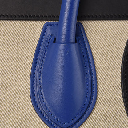 Celine Canvas Smooth Calfskin Mini Tri-Color Luggage Indigo 9 of 13