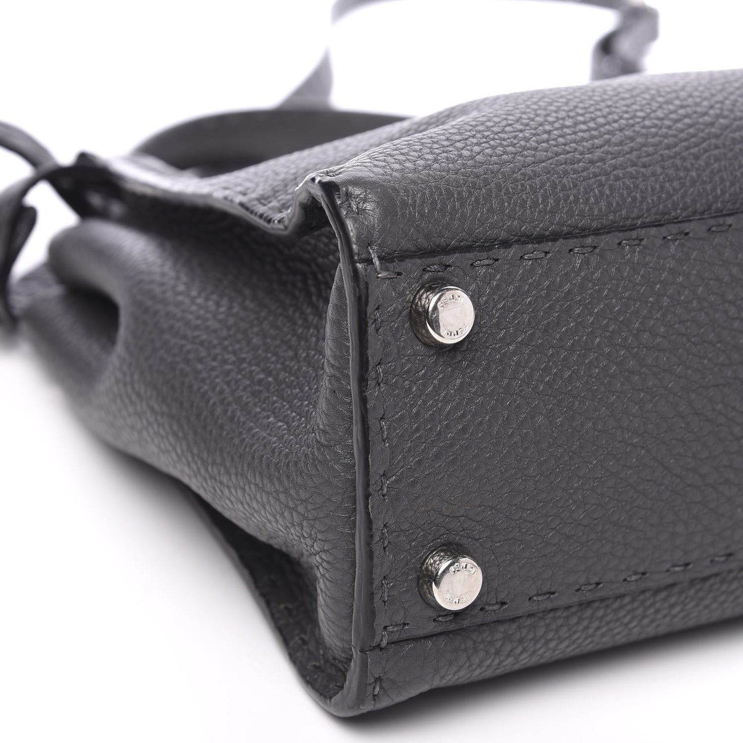Cuoio Romano Selleria Bi-Color Medium Peekaboo Iconic Satchel Asfalto Latte