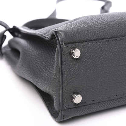 Fendi Cuoio Romano Selleria Bi-Color Medium Peekaboo Iconic Satchel Asfalto Latte 8 of 10