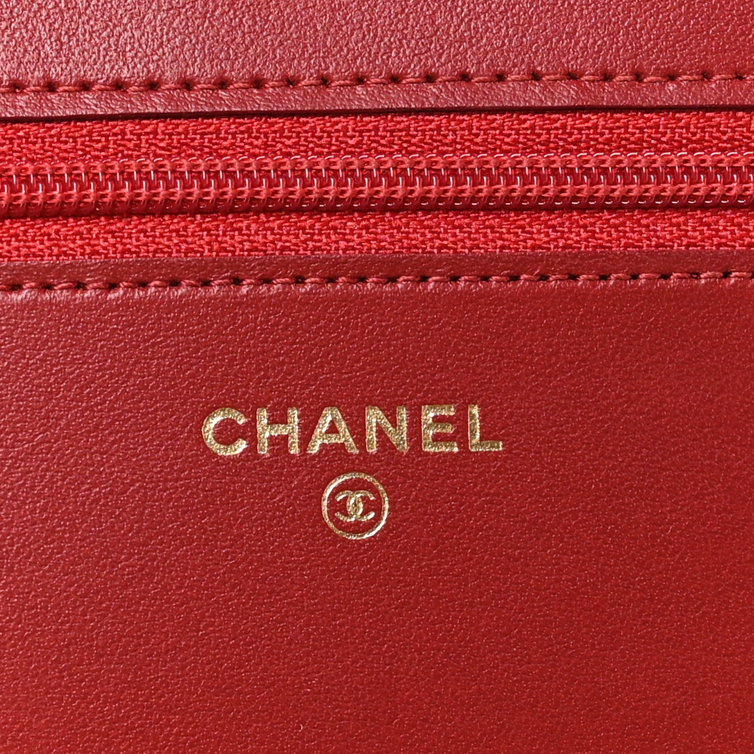 Chanel Caviar Quilted Boy Wallet On Chain WOC Red 6 of 10