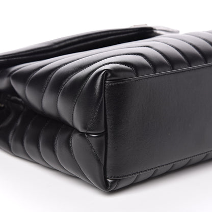 Saint Laurent Calfskin Y Quilted Monogram Medium Loulou Chain Satchel Black 6 of 11