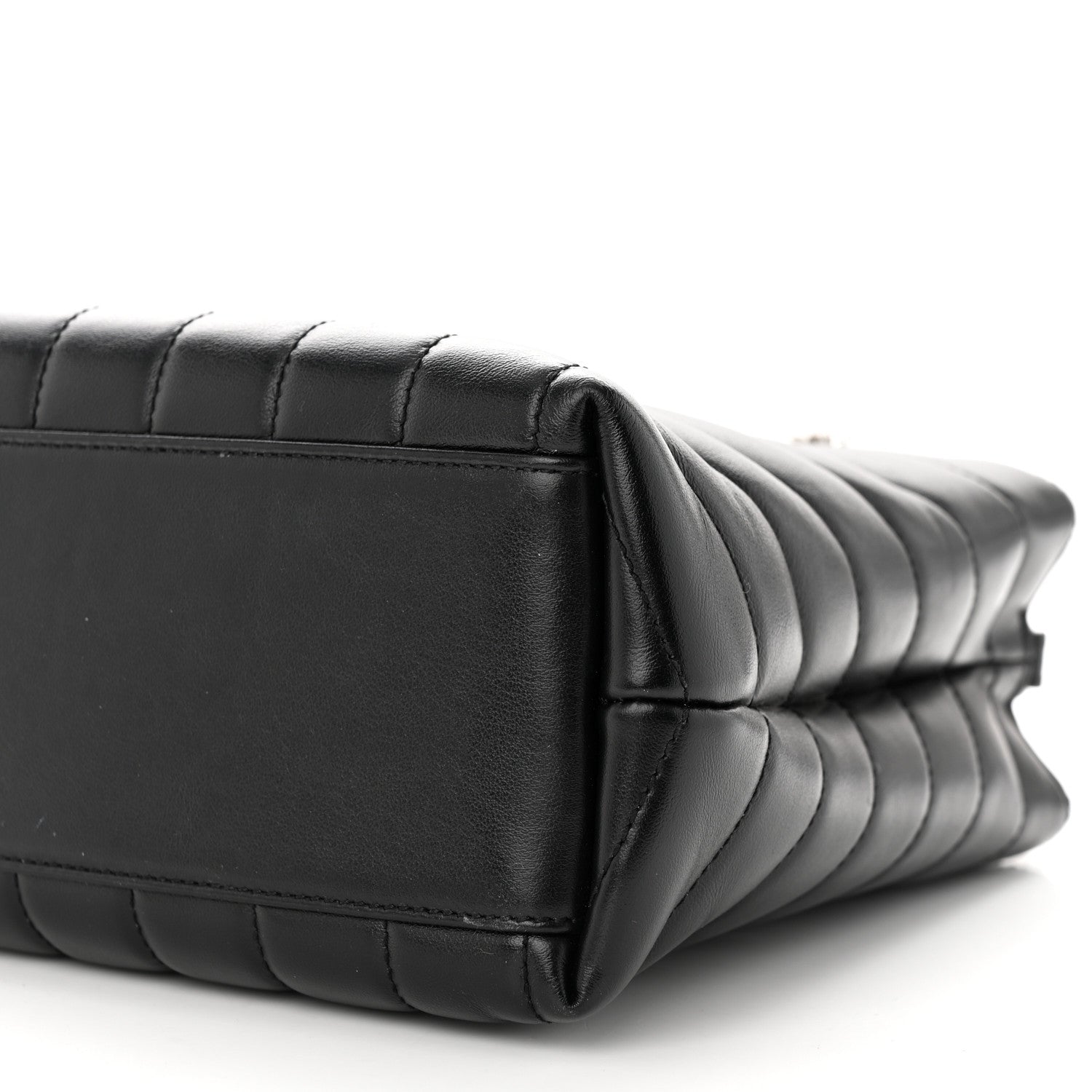 Saint Laurent Calfskin Y Quilted Monogram Small Loulou Shopper Black 11 of 13